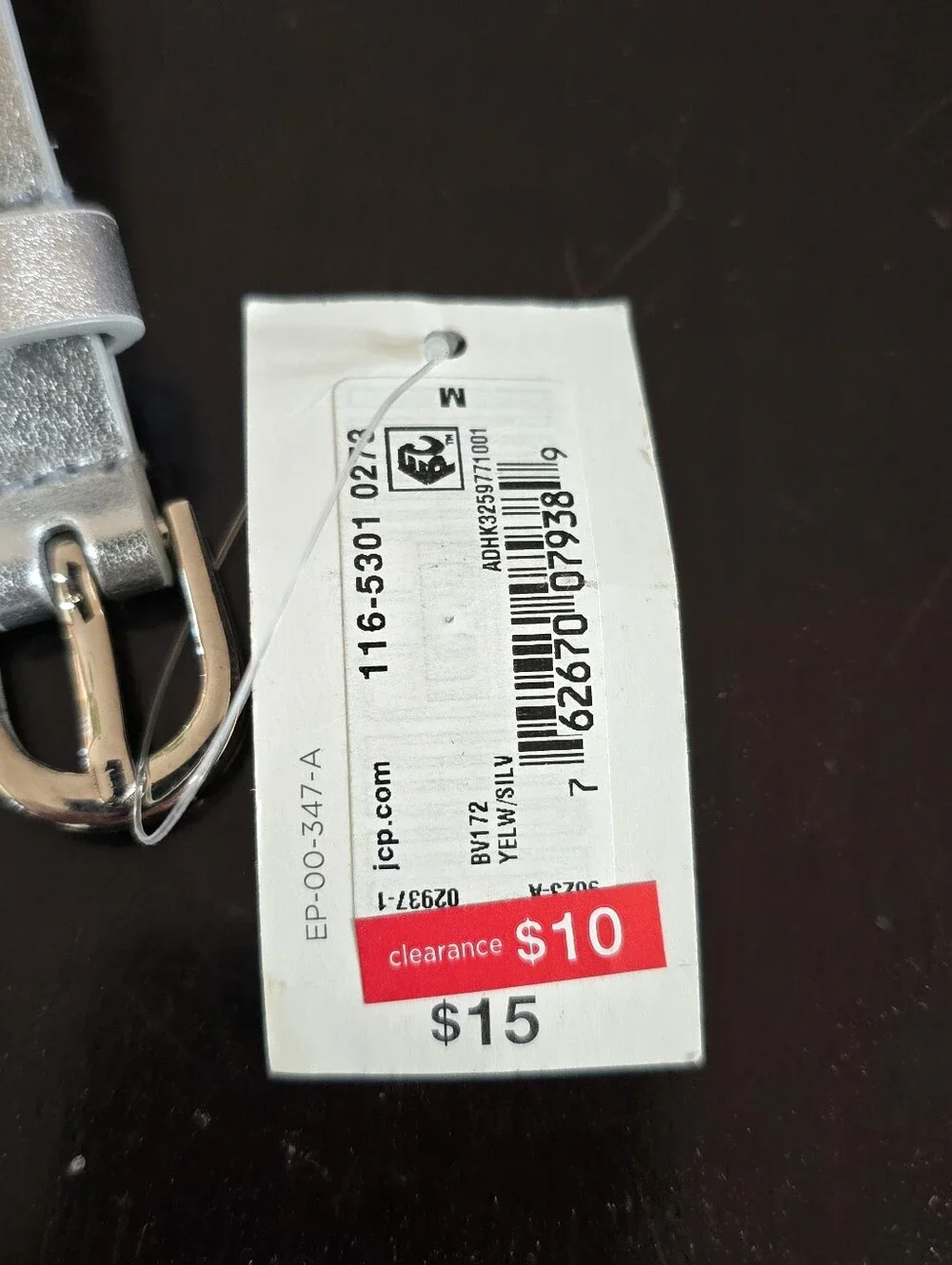 jcpenney Metallic Skinny Belt Duo in Silver and Gold Tone